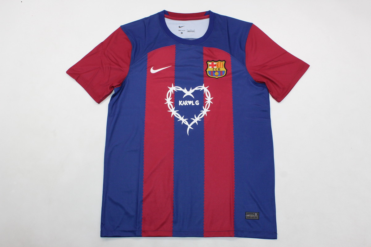 AAA Quality Barcelona 23/24 Home Special Karol G Soccer Jersey